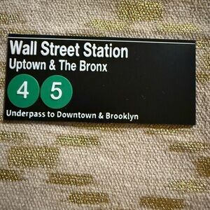 Wall Street station subway deluxe mini desk sign manhattan gift nyc train  MTA
